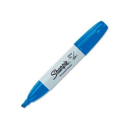 SANDFORD INK Sharpie Permanent Marker, Chisel, Blue Ink, Dozen 38203